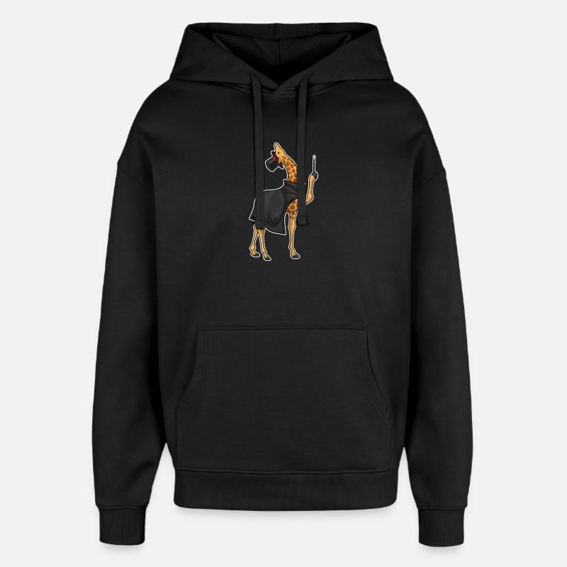 Baguette magique girafe - Sweat à capuche unisexe Stanley/Stella Oversized - noir