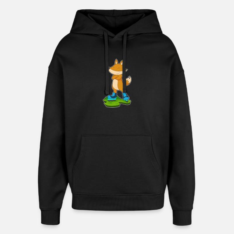 Fuchs Inline skating Inline skates - Oversized Unisex Hoodie von Stanley/Stella - Schwarz
