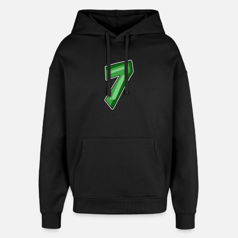 Numéro 7 Numéro - Sweat à capuche unisexe Stanley/Stella Oversized - noir