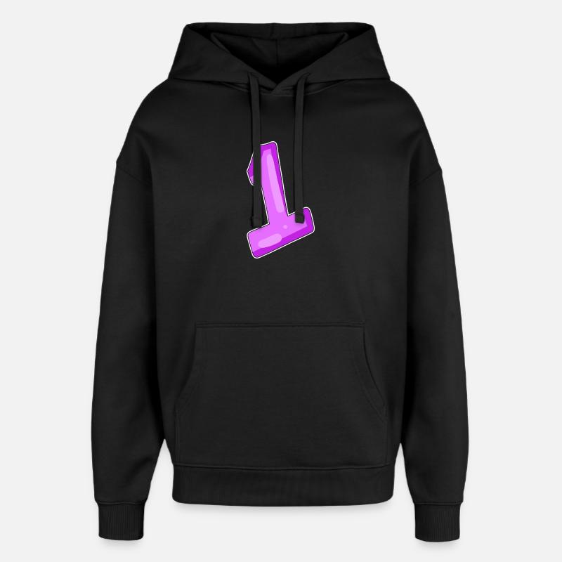 Motif numéro 1 - Sweat à capuche unisexe Stanley/Stella Oversized - noir