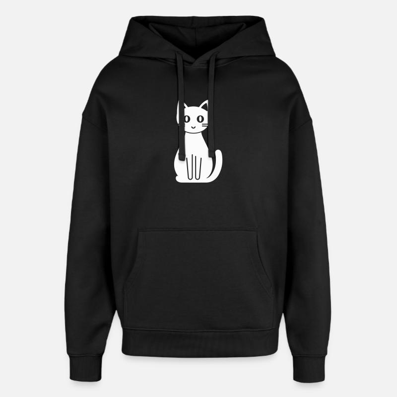 Bande dessinée Chat - Sweat à capuche unisexe Stanley/Stella Oversized - noir