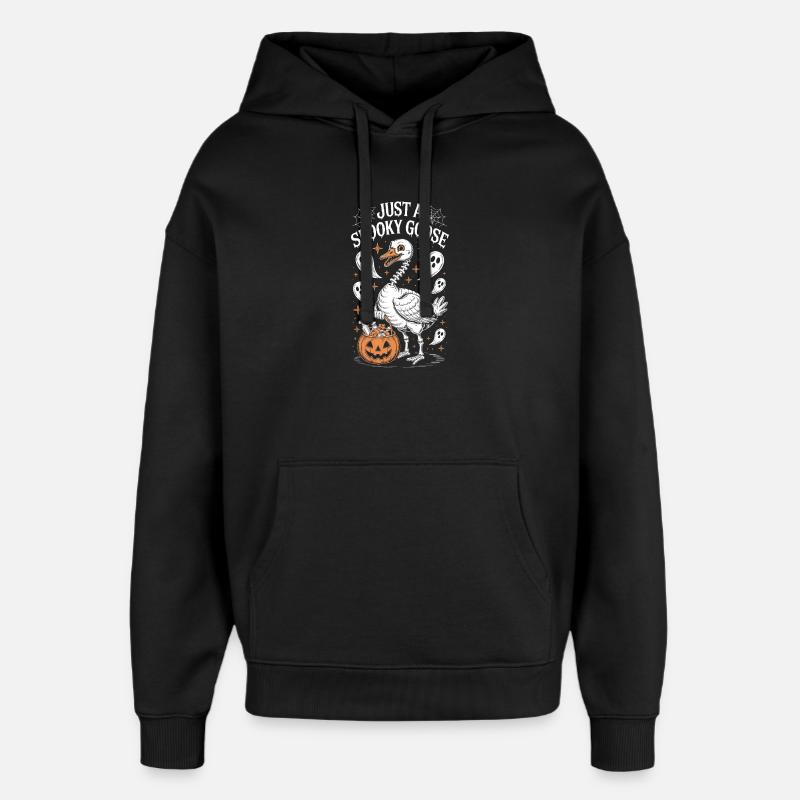 Juste une oie effrayante Halloween - Sweat à capuche unisexe Stanley/Stella Oversized - noir