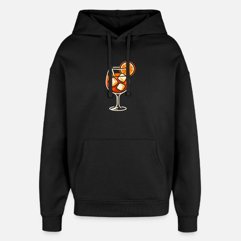 Party Spritz Glas Geschenkidee - Oversized Unisex Hoodie von Stanley/Stella - Schwarz