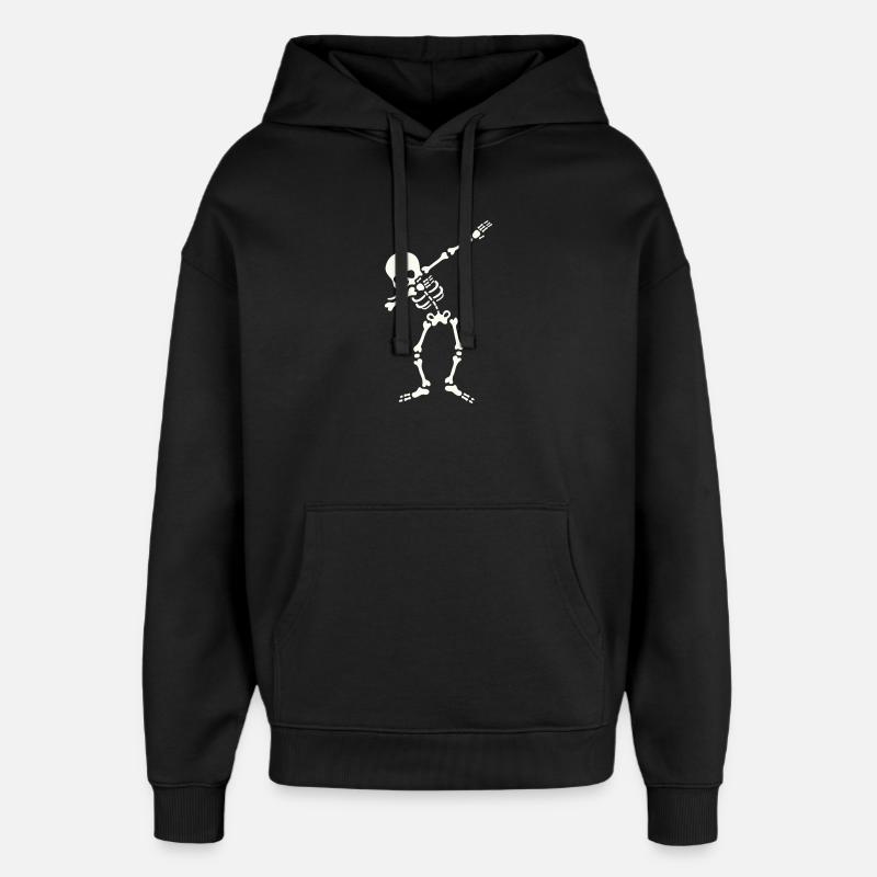Dab Squelette - Sweat à capuche unisexe Stanley/Stella Oversized - noir