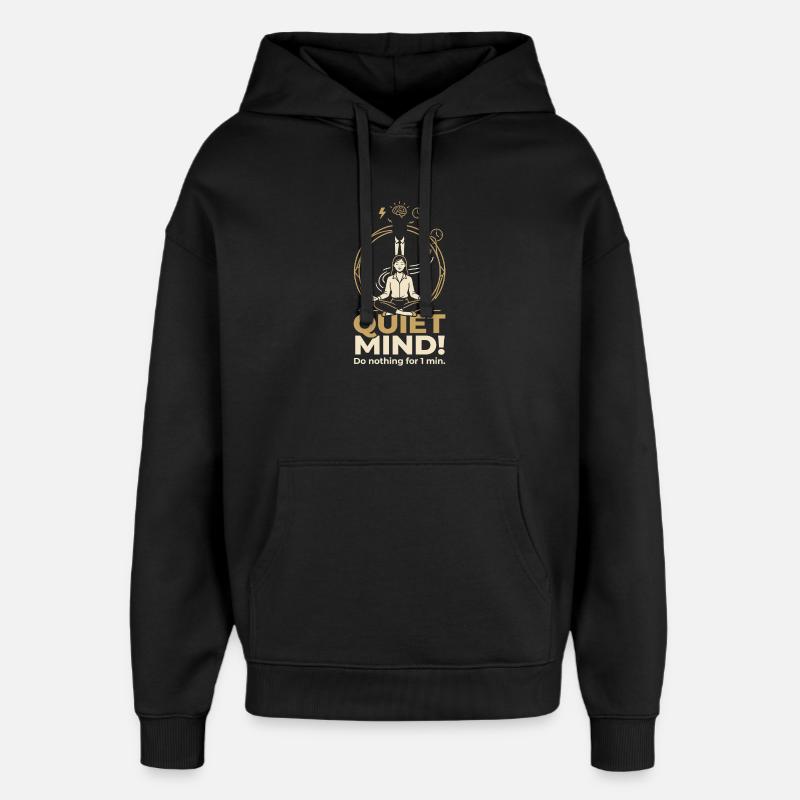 Quiet Mind - Oversized Unisex Hoodie von Stanley/Stella - Schwarz
