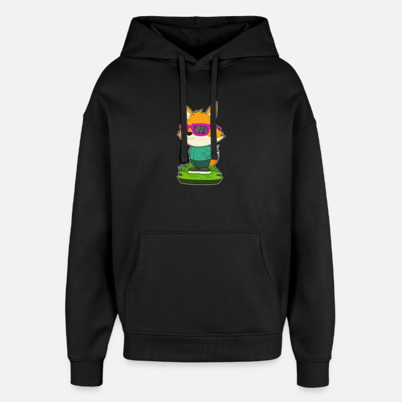Lunettes de soleil Fox - Sweat à capuche unisexe Stanley/Stella Oversized - noir
