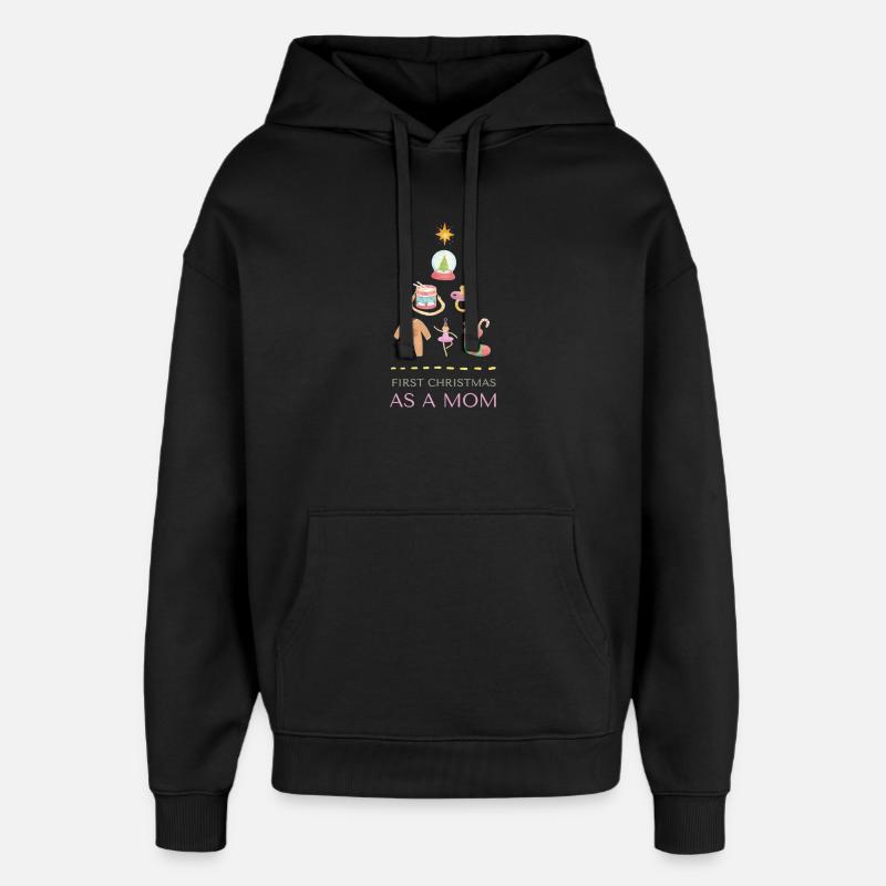 Premier Noël pour maman - Sweat à capuche unisexe Stanley/Stella Oversized - noir