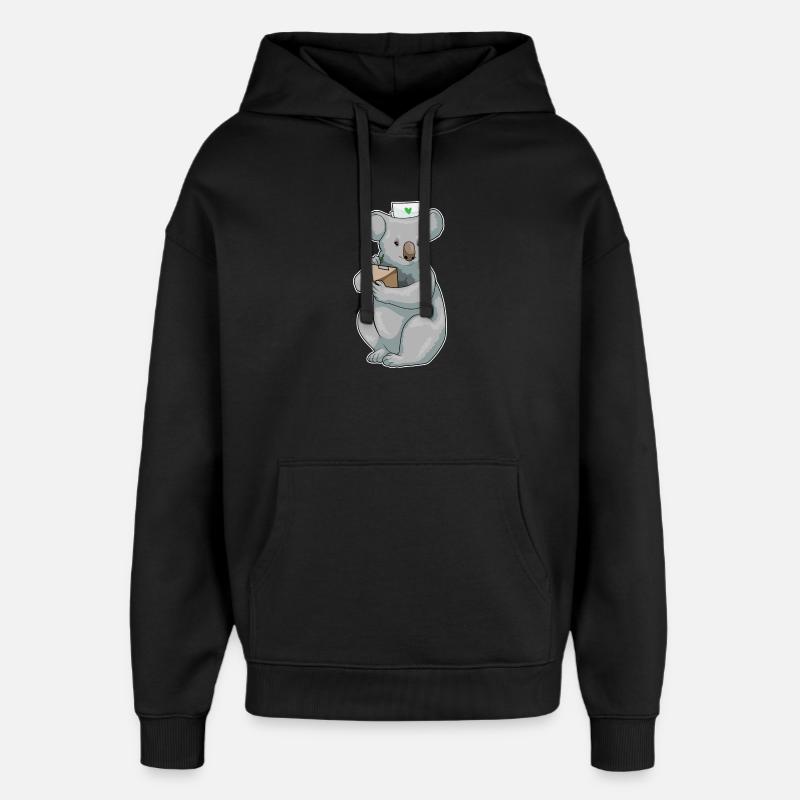Bloc-notes Koala Nurse - Sweat à capuche unisexe Stanley/Stella Oversized - noir