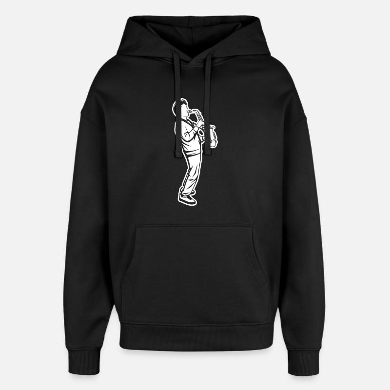 Saxophone Enfant - Sweat à capuche unisexe Stanley/Stella Oversized - noir
