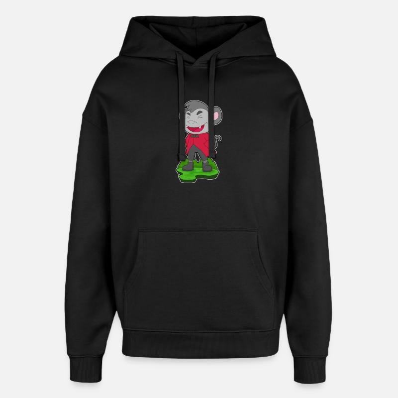 Singe Halloween Vampire - Sweat à capuche unisexe Stanley/Stella Oversized - noir