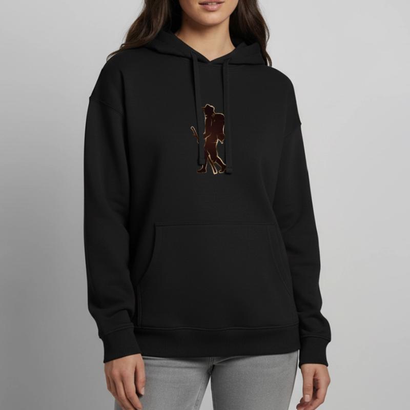 Pilger oder Wanderer mit Wanderstab & Rucksack Oversized Unisex Hoodie von Stanley/Stella