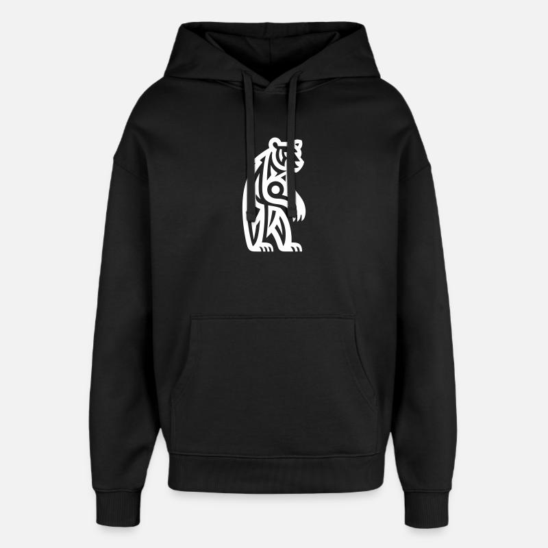 Just a White Bear #3 / JustN-imal - Sweat à capuche unisexe Stanley/Stella Oversized - noir