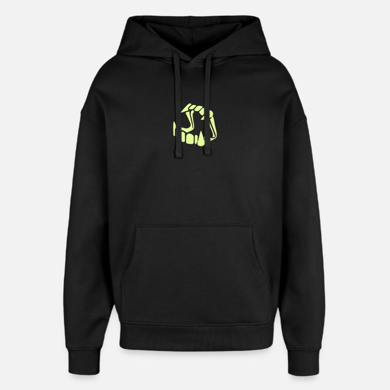 Lueur dans l'obscurité Dracula - Sweat à capuche unisexe Stanley/Stella Oversized - noir