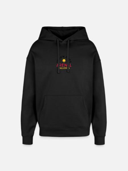 Arenal Mallorca - Sweat à capuche unisexe Stanley/Stella Oversized - noir