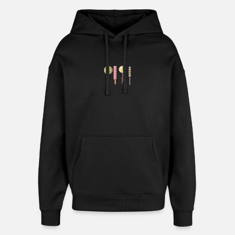 Lollies - Sweat à capuche unisexe Stanley/Stella Oversized - noir