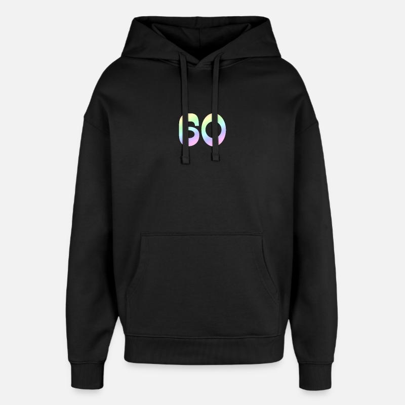 geschenkidee, 60 pastellfarbe - Oversized Unisex Hoodie von Stanley/Stella - Schwarz