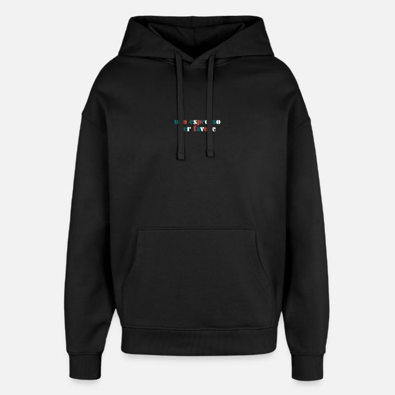 Espresso Italie Italie - Sweat à capuche unisexe Stanley/Stella Oversized - noir