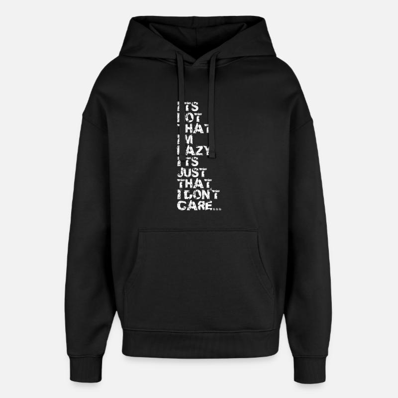I'm not Lazy v2 - Oversized Unisex Hoodie von Stanley/Stella - Schwarz
