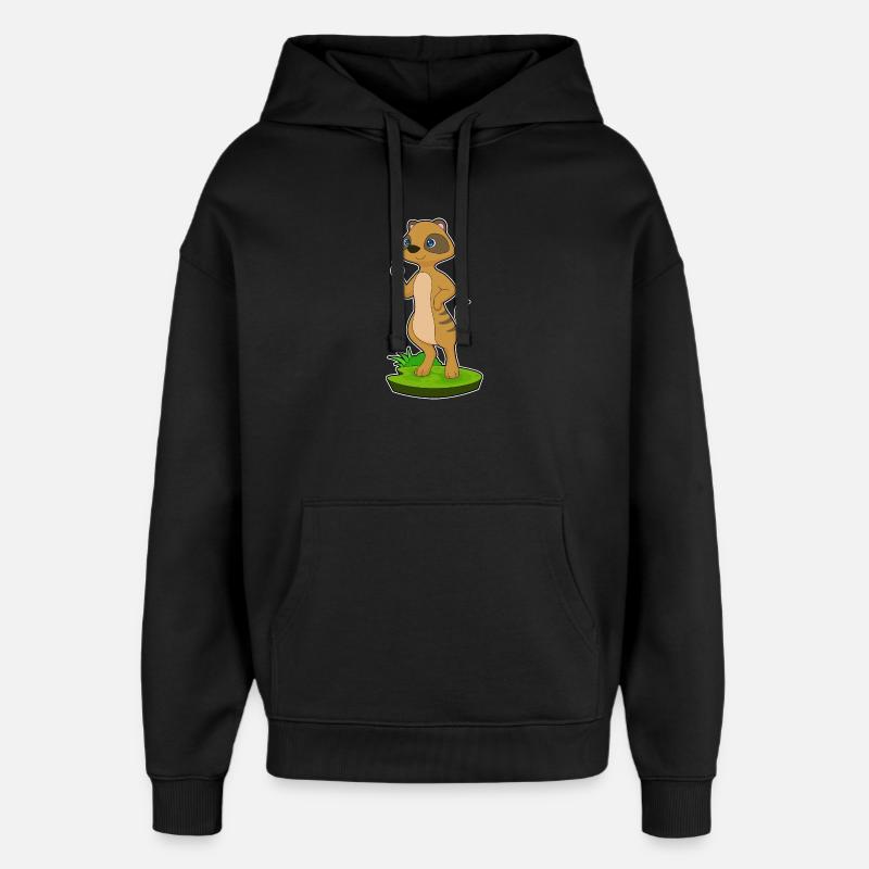 Meerkat Ring - Oversized Unisex Hoodie by Stanley/Stella - black