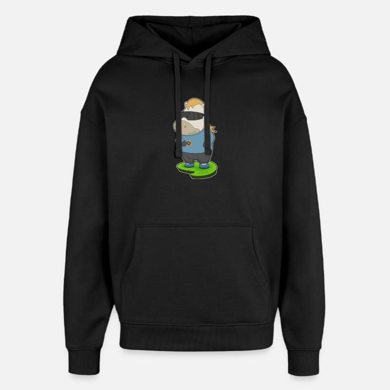 Beignet de cheval - Sweat à capuche unisexe Stanley/Stella Oversized - noir