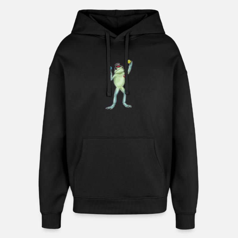 Jongleur grenouille jongleur - Sweat à capuche unisexe Stanley/Stella Oversized - noir