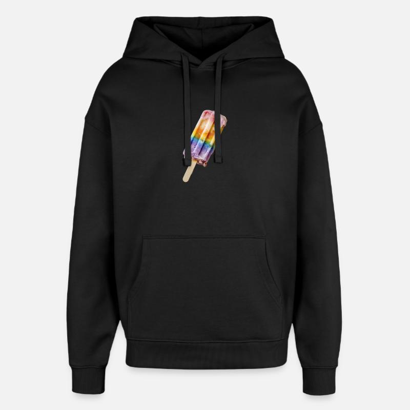 Eis am Stil Regenbogen - Oversized Unisex Hoodie von Stanley/Stella - Schwarz