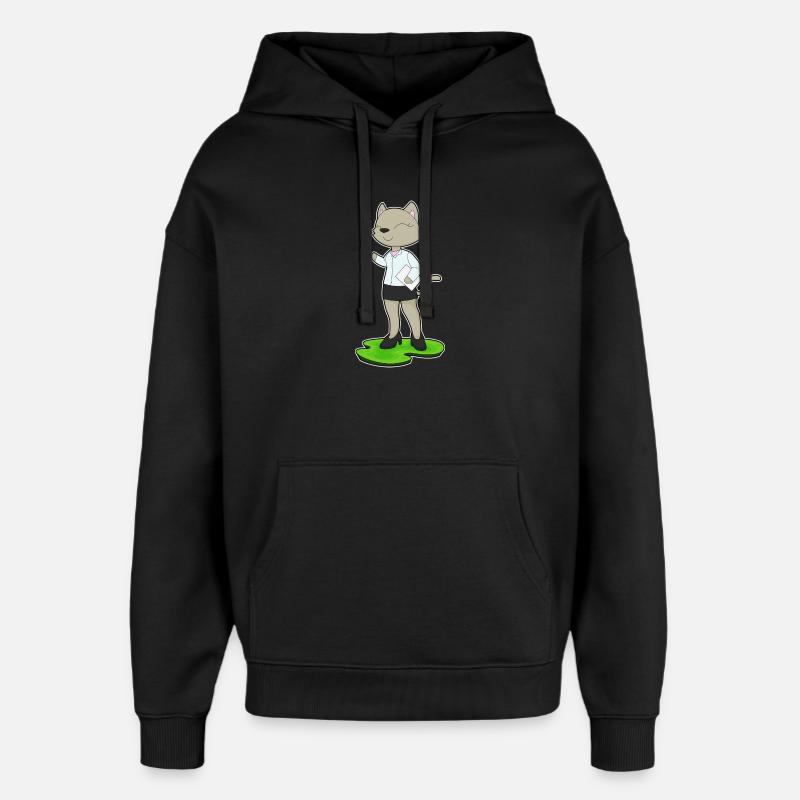 Note du secrétaire Cat - Sweat à capuche unisexe Stanley/Stella Oversized - noir