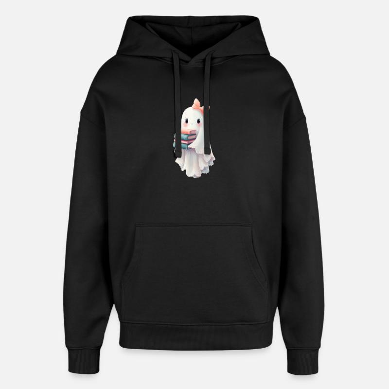 Livres d’Halloween fantômes - Sweat à capuche unisexe Stanley/Stella Oversized - noir