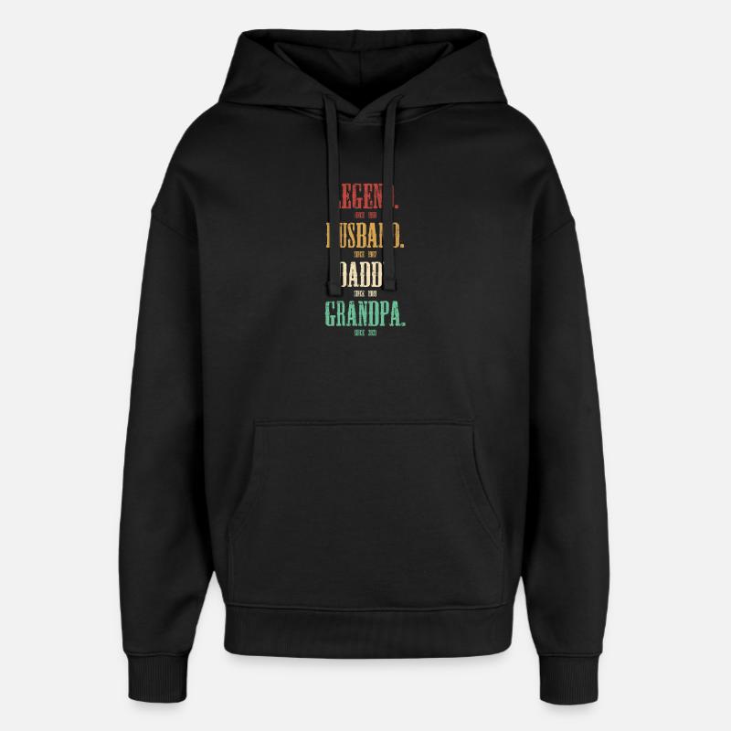Legendenrollen: Ehemann Papa Opa - Oversized Unisex Hoodie von Stanley/Stella - Schwarz
