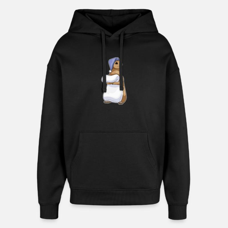 Erdmännchen Schlafen Decke - Oversized Unisex Hoodie von Stanley/Stella - Schwarz