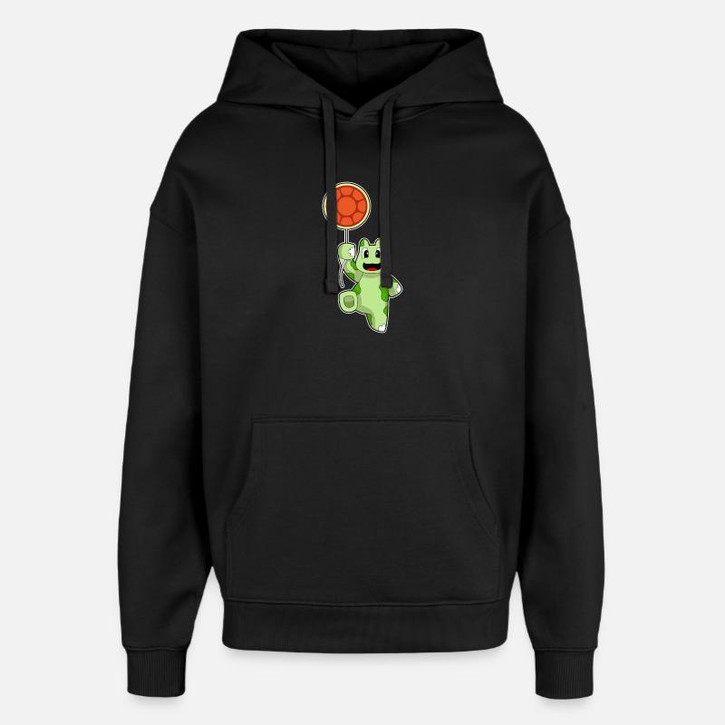 Ballon tortue - Sweat à capuche unisexe Stanley/Stella Oversized - noir