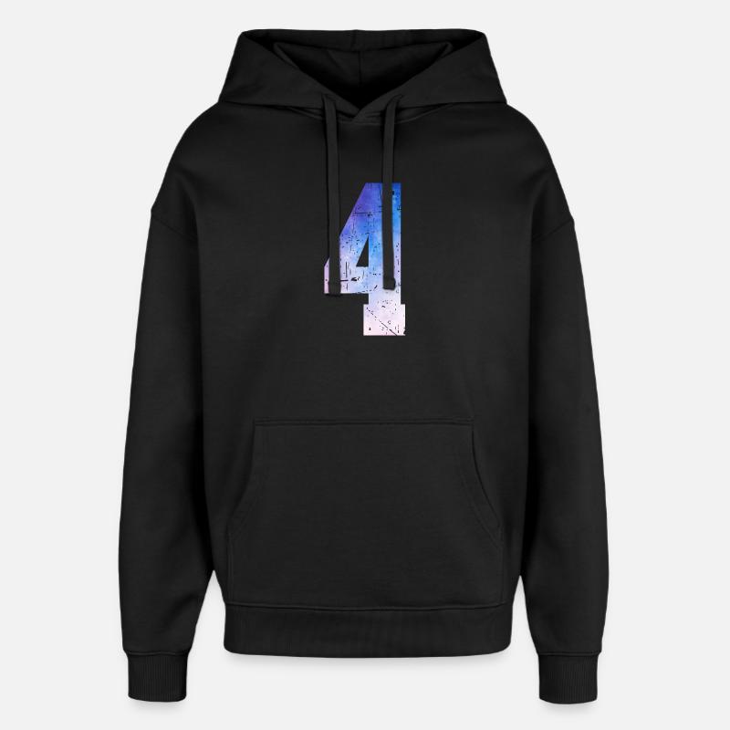 Ausgabe 4 – 4-jähriges Jubiläumsgeschenk - Oversized Unisex Hoodie von Stanley/Stella - Schwarz