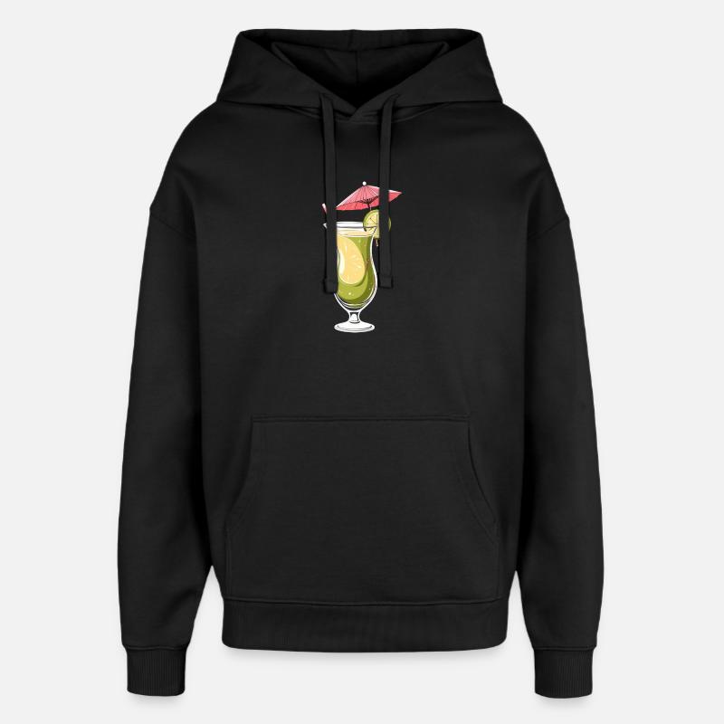 Cocktail tropical au citron vert - Sweat à capuche unisexe Stanley/Stella Oversized - noir