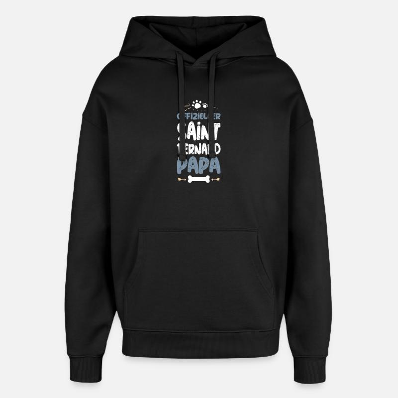 SAINT_BERNARD - Oversized Unisex Hoodie by Stanley/Stella - black