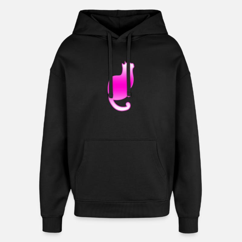 Katze - Oversized Unisex Hoodie von Stanley/Stella - Schwarz
