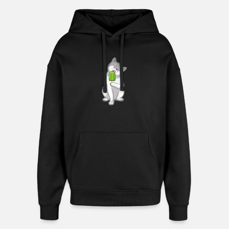 Popsicles pour chat - Sweat à capuche unisexe Stanley/Stella Oversized - noir