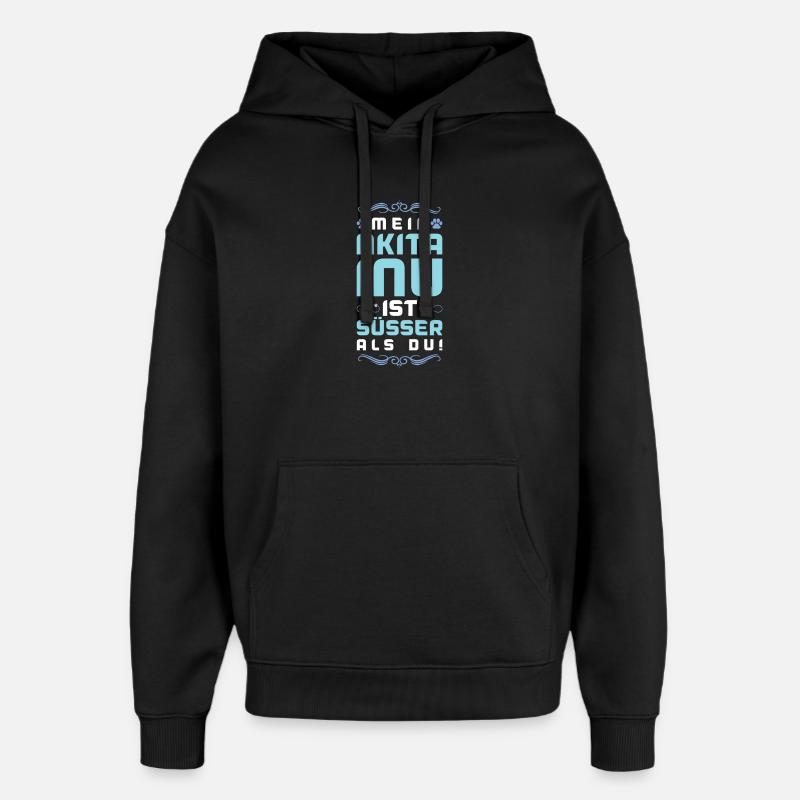 Dicton de chien Akita Inu - Sweat à capuche unisexe Stanley/Stella Oversized - noir