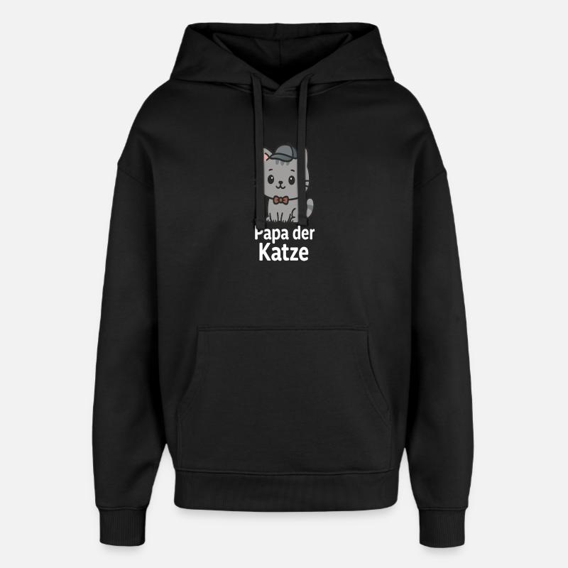 Casquette chat au design mignon - Sweat à capuche unisexe Stanley/Stella Oversized - noir