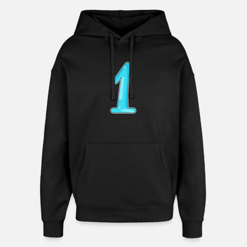 1 - Oversized Unisex Hoodie by Stanley/Stella - black