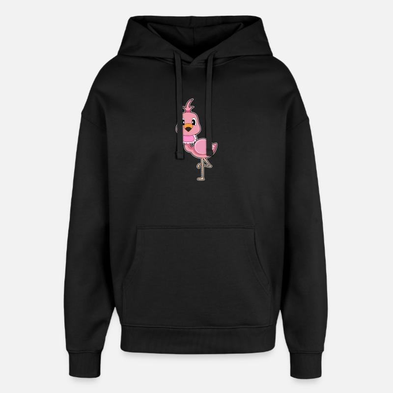 Bavoir pour bébé Flamingo - Sweat à capuche unisexe Stanley/Stella Oversized - noir