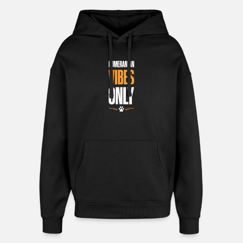 Pomeranian Vibes Only - Oversized Unisex Hoodie von Stanley/Stella - Schwarz