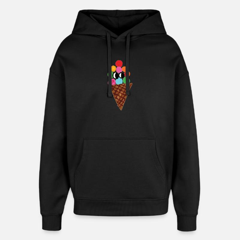 Bunte Eistüte Pop Art - Oversized Unisex Hoodie by Stanley/Stella - black