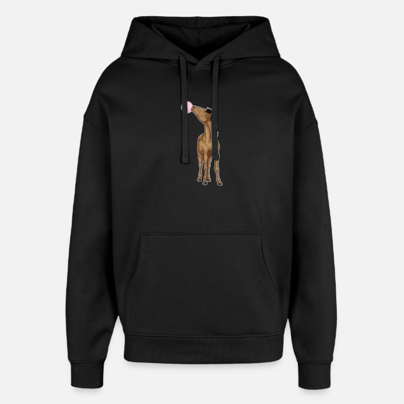 Pferd Kaugummi - Oversized Unisex Hoodie von Stanley/Stella - Schwarz