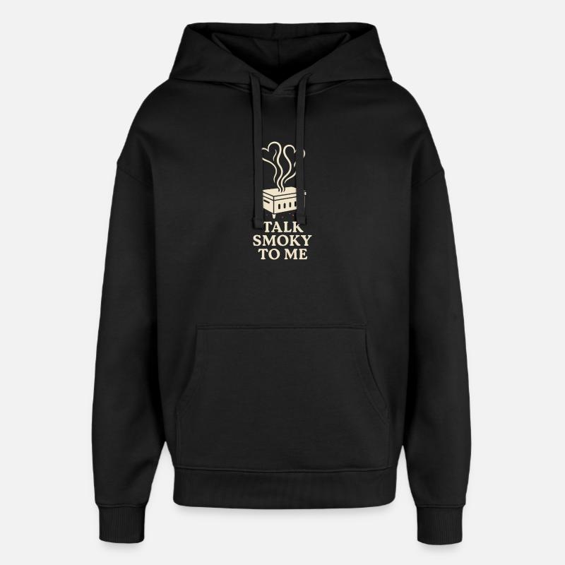 Meat Smoker Jerky Maker Bbq - Oversized Unisex Hoodie by Stanley/Stella - black