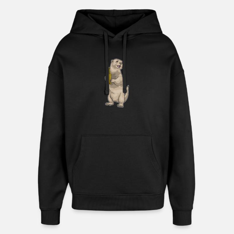 Bouteille de bière Otter - Sweat à capuche unisexe Stanley/Stella Oversized - noir