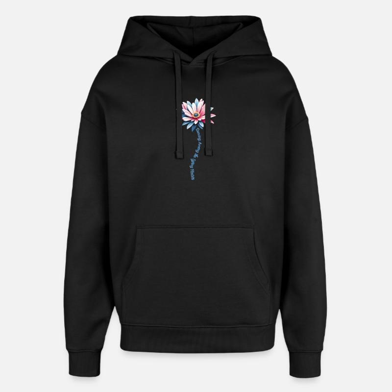 Danse des fleurs de printemps - Sweat à capuche unisexe Stanley/Stella Oversized - noir