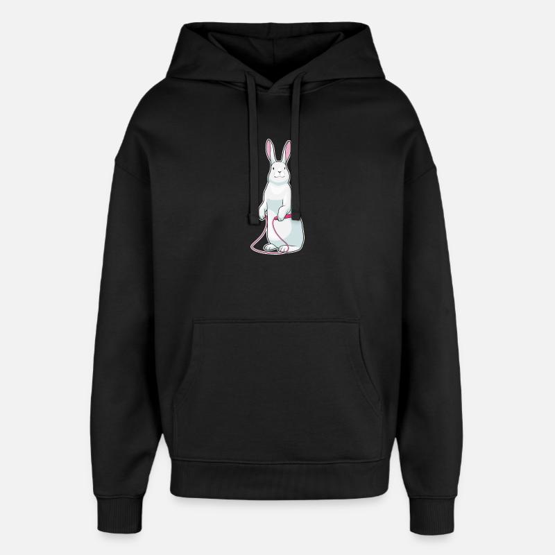 Lapin Fitness Sport - Sweat à capuche unisexe Stanley/Stella Oversized - noir
