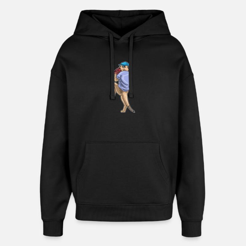 Meerkat Baseball Gant de baseball - Sweat à capuche unisexe Stanley/Stella Oversized - noir