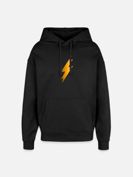 Lightning Bolt - Oversized Unisex Hoodie by Stanley/Stella - black