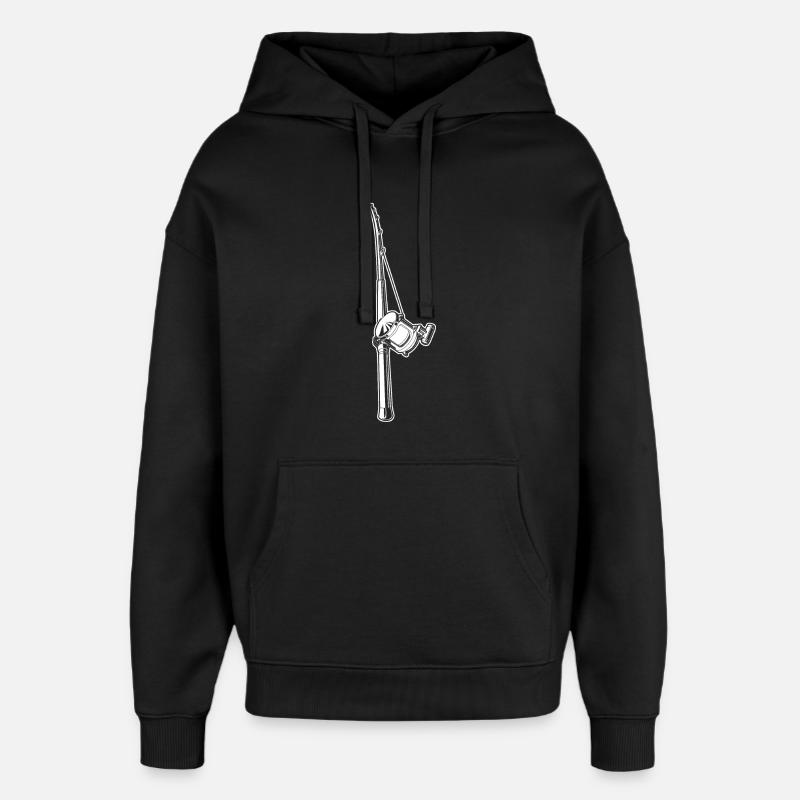 Canne à pêche - Sweat à capuche unisexe Stanley/Stella Oversized - noir